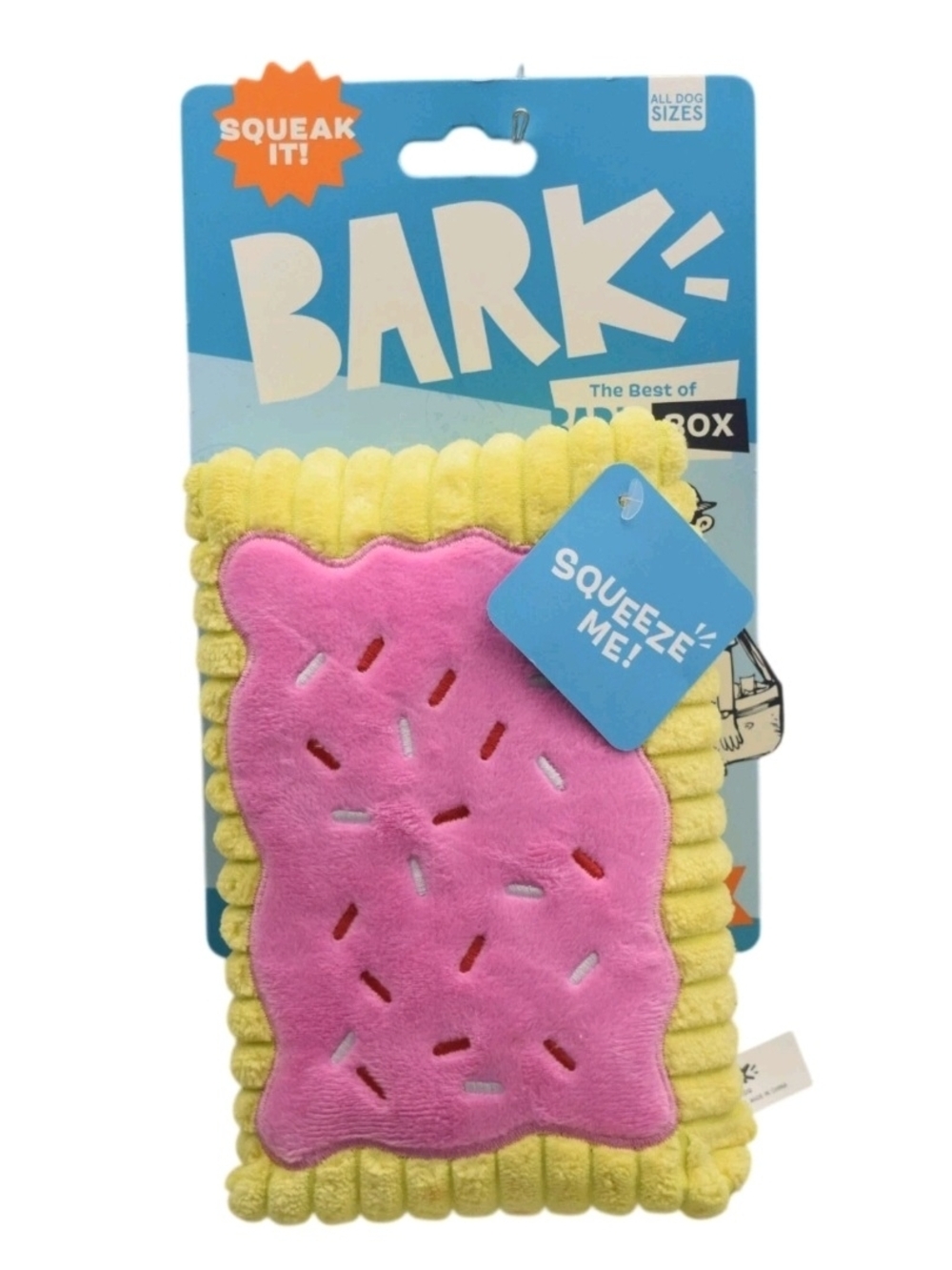 BARK Pop Tart Plush Dog Squeaker Toy